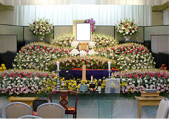 写真：オール洋花で行った葬儀